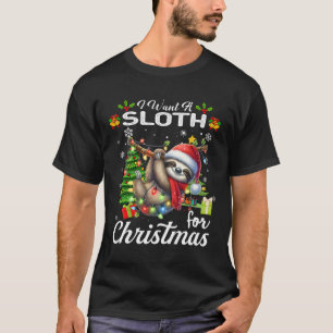 Ich Wollte ein Faultier für Weihnachten Niedliche T-Shirt