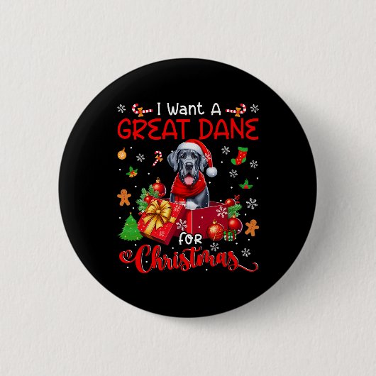 Ich Wollte ein großes Ding für Weihnachtsbesitzer  Button (Vorderseite)