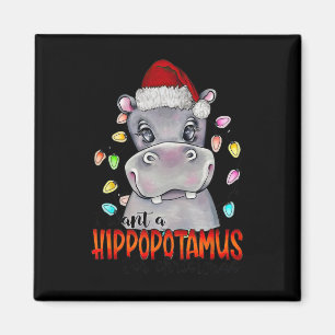 Ich Wollte ein Hippopotamus für Weihnachtsbeleucht Magnet