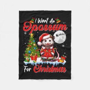 Ich Wollte ein Opossum für Weihnachten Niedlichen Fleecedecke