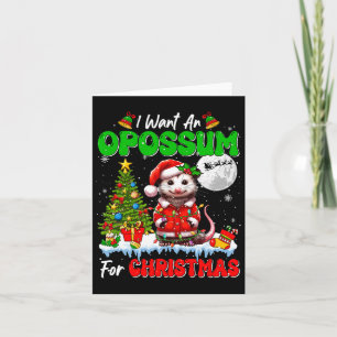 Ich Wollte ein Opossum für Weihnachten Weihnachtsf Karte