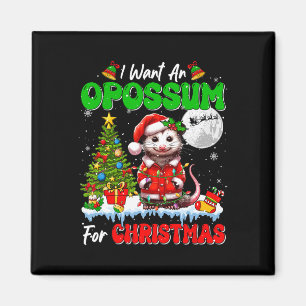 Ich Wollte ein Opossum für Weihnachten Weihnachtsf Magnet