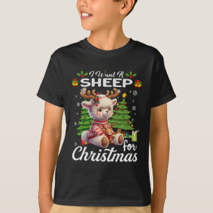 Ich Wollte ein Schaf für Weihnachten Niedliche Ges T-Shirt