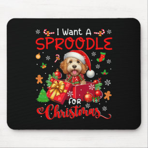 Ich Wollte ein Sproodle für den Weihnachtsbesitzer Mousepad