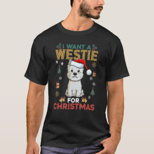 Ich Wollte ein Westin für Niedlichen Hund Weihnach T-Shirt