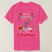 Ich Wollte eine Giraffe für Weihnachten Weihnachte T-Shirt (Design vorne)