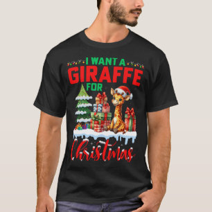 Ich Wollte eine Giraffe zu Weihnachten - Giraffe L T-Shirt