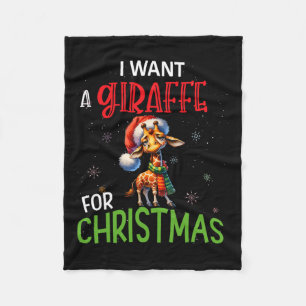 Ich Wollte eine Giraffe zum Weihnachtslustigen Nie Fleecedecke