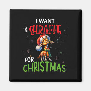 Ich Wollte eine Giraffe zum Weihnachtslustigen Nie Magnet