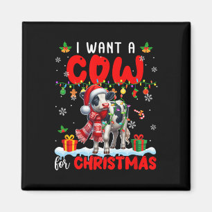Ich Wollte eine Kuh für Weihnachten Weihnachten Ba Magnet