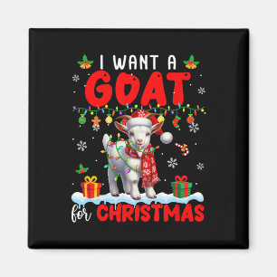 Ich Wollte eine Ziege zu Weihnachten Weihnachtsman Magnet