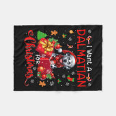 Ich Wollte einen Dalmatiner für den Weihnachtsbesi Fleecedecke (Vorderseite (Horizontal))