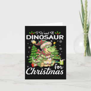 Ich Wollte einen Dinosaurier für Weihnachten Niedl Karte