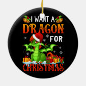 Ich Wollte einen Drachen für den Niedlichen Weihna Keramik Ornament (Hinten)