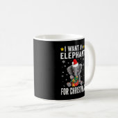 Ich Wollte einen Elefanten für Weihnachts-Elefante Kaffeetasse (VorderseiteRechts)