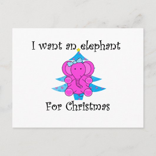 Ich wollte einen Elefanten zu Weihnachten (Vorderseite)