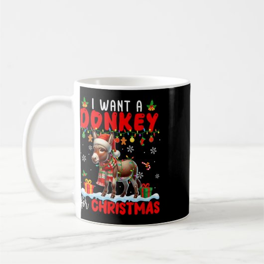 Ich Wollte einen Esel für Weihnachten Weihnachten  Kaffeetasse (Links)