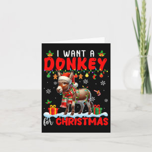 Ich Wollte einen Esel für Weihnachten Weihnachten Karte