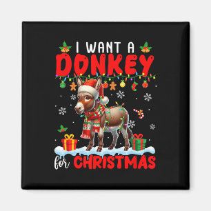 Ich Wollte einen Esel für Weihnachten Weihnachten  Magnet