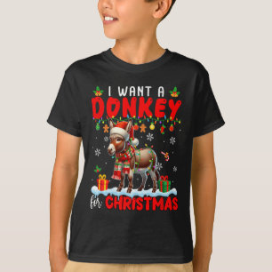 Ich Wollte einen Esel für Weihnachten Weihnachten T-Shirt