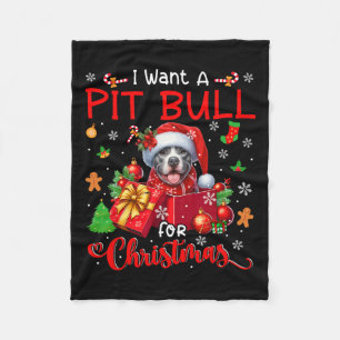 Ich Wollte einen Grubenbull für den Weihnachtsbesi Fleecedecke