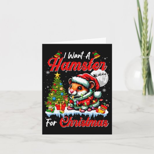 Ich Wollte einen Hamster zu Weihnachten Niedlichen Karte (Vorderseite)