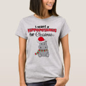 Ich Wollte einen Hippopotamus für das Weihnachtsfe T-Shirt (Vorderseite)