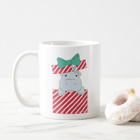 Ich Wollte einen Hippopotamus für die weihnachtlic Kaffeetasse (Mit Donut)