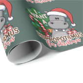 Ich Wollte einen Hippopotamus für die Weihnachtsfa Geschenkpapier (Rolleneckpunkt)