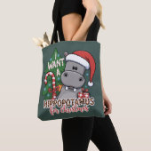 Ich Wollte einen Hippopotamus für die Weihnachtsfa Tasche (Von Nahem)