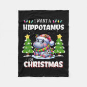 Ich Wollte einen Hippopotamus für Weihnachten Fleecedecke (Vorderseite)
