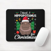 Ich Wollte einen Hippopotamus für Weihnachten froh Mousepad (Mit Mouse)