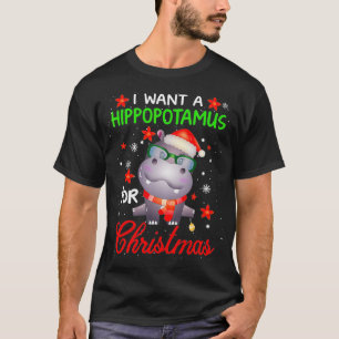 Ich Wollte einen Hippopotamus für Weihnachten Fun T-Shirt