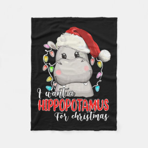 Ich Wollte einen Hippopotamus für Weihnachten Hipp Fleecedecke