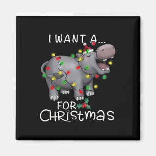 Ich Wollte einen Hippopotamus für Weihnachten Hipp Magnet