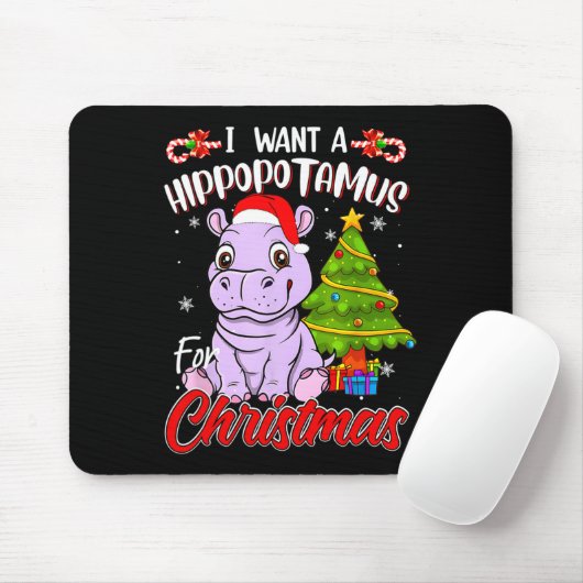 Ich Wollte einen Hippopotamus für Weihnachten Hipp Mousepad (Mit Mouse)