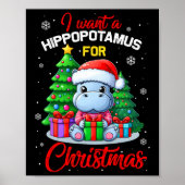 Ich Wollte einen Hippopotamus für Weihnachten Hipp Poster (Vorne)