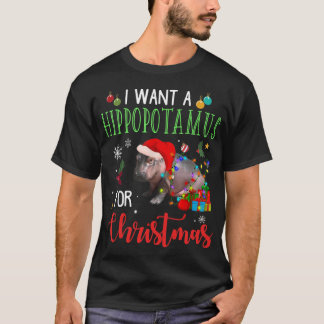 Ich Wollte einen Hippopotamus für Weihnachten Hipp T-Shirt