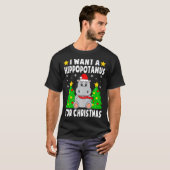 Ich Wollte einen Hippopotamus für Weihnachten Hipp T-Shirt (Vorne ganz)