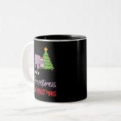 Ich Wollte einen Hippopotamus für Weihnachten Hipp Zweifarbige Tasse (Vorderseite Links)