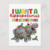 Ich Wollte einen Hippopotamus für Weihnachten lust Postkarte (Vorderseite)