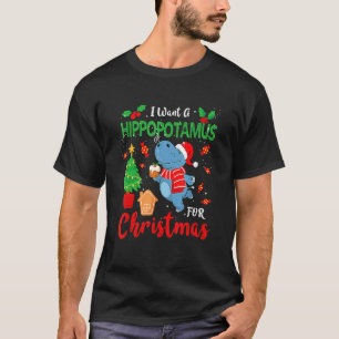 Ich Wollte einen Hippopotamus Für Weihnachten Nied T-Shirt