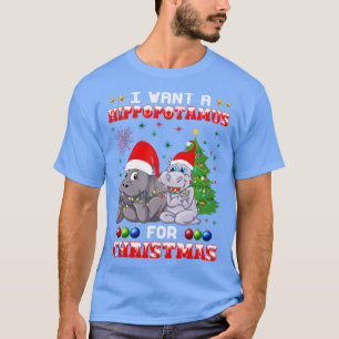 Ich Wollte einen Hippopotamus Für Weihnachten Nied T-Shirt
