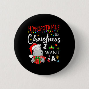 Ich Wollte einen Hippopotamus für Weihnachten Paja Button