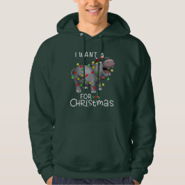 Ich Wollte einen Hippopotamus für Weihnachten Paja Hoodie