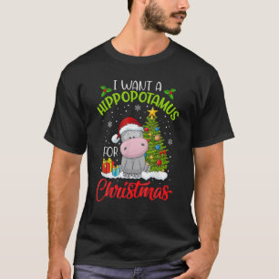 Ich Wollte einen Hippopotamus für Weihnachten Wei T-Shirt
