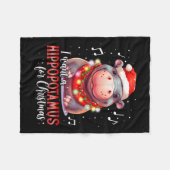 Ich Wollte einen Hippopotamus für Weihnachten Weih Fleecedecke (Vorderseite (Horizontal))