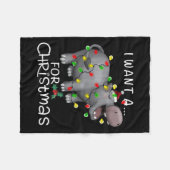 Ich Wollte einen Hippopotamus für Weihnachten Weih Fleecedecke (Vorderseite (Horizontal))