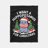 Ich Wollte einen Hippopotamus für Weihnachten Weih Fleecedecke (Vorderseite)