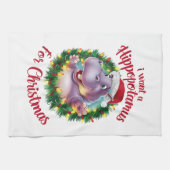Ich Wollte einen Hippopotamus für Weihnachten Weih Geschirrtuch (Horizontal)